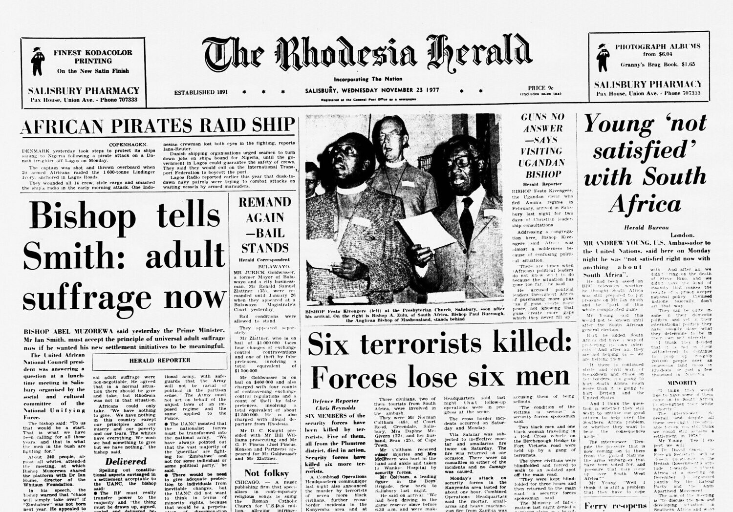 Rhodesia Herald -23 November 1977