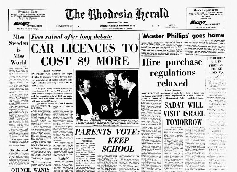Rhodesia Herald -18 November 1977