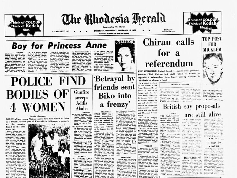 Rhodesia Herald -16 November 1977