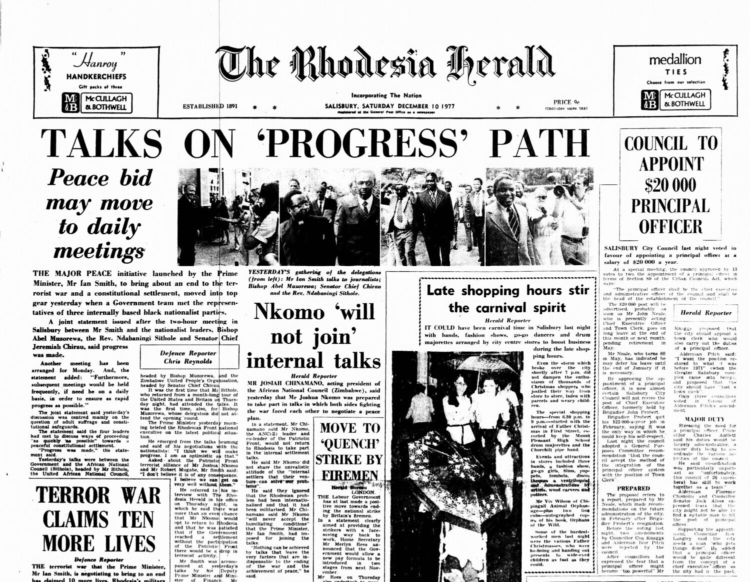 Rhodesia Herald - 10 December 1977