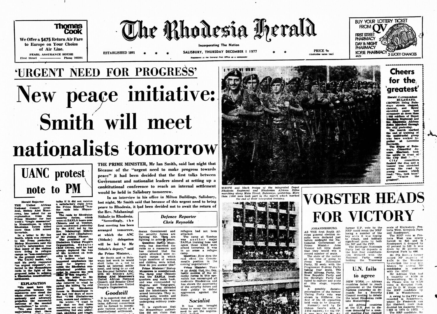 Rhodesia Herald -1 December 1977