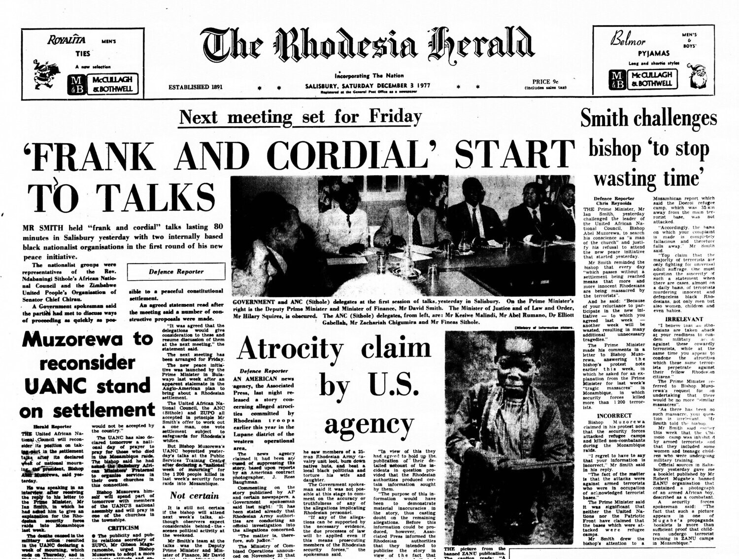 Rhodesia Herald -3 December 1977