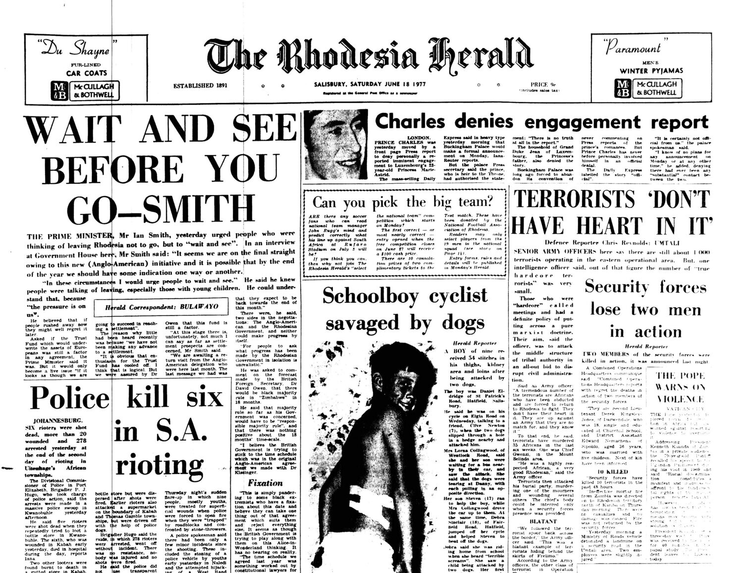Rhodesia Herald - 18 June 1977