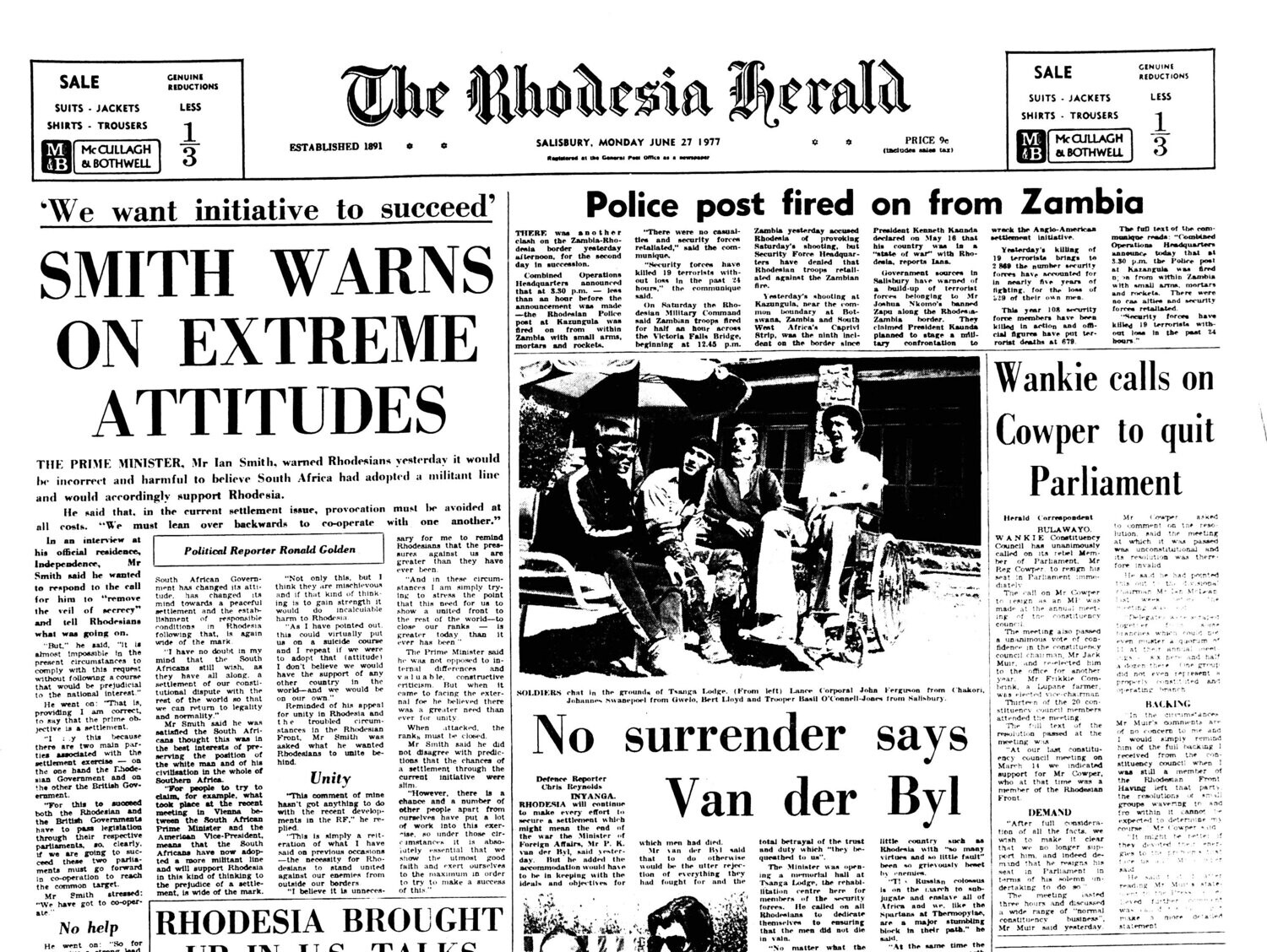Rhodesia Herald - 27 June 1977