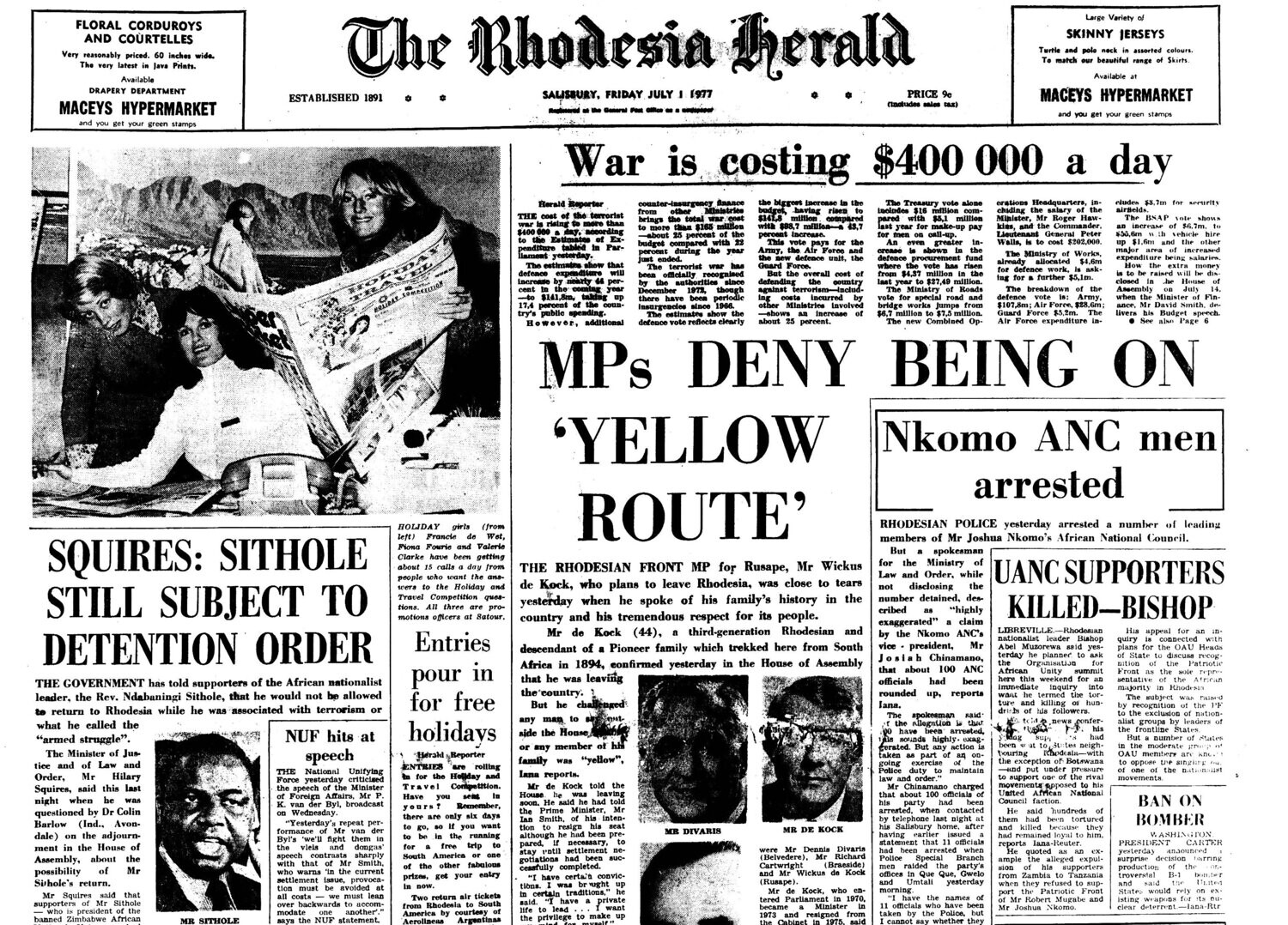 Rhodesia Herald - 1 July 1977