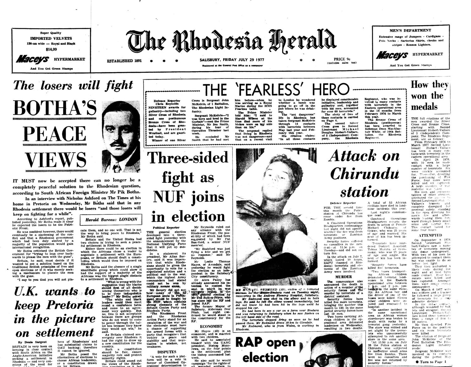 Rhodesia Herald - 29 July 1977