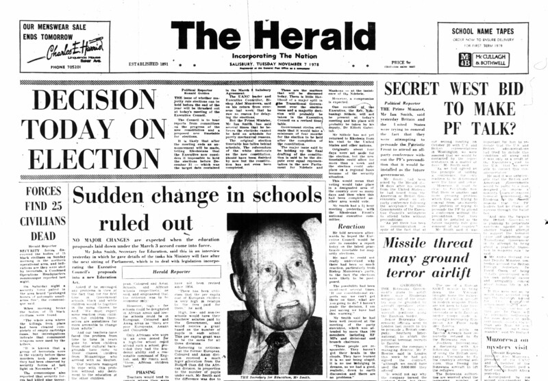 Rhodesia Herald - 7 November 1978