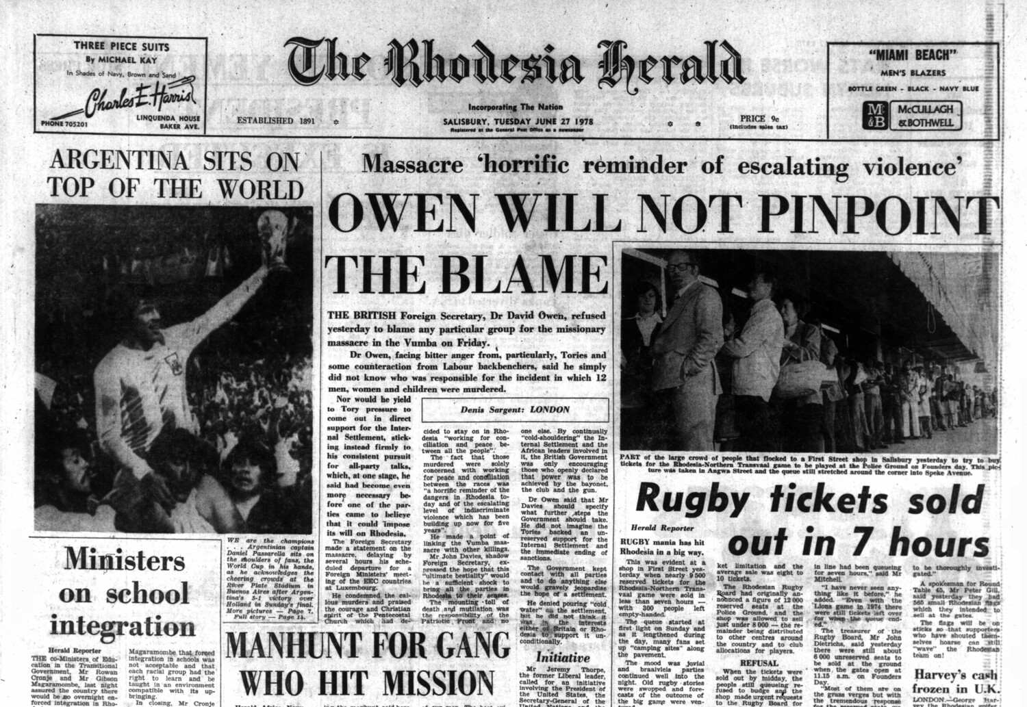 Rhodesia Herald - 27 June 1978