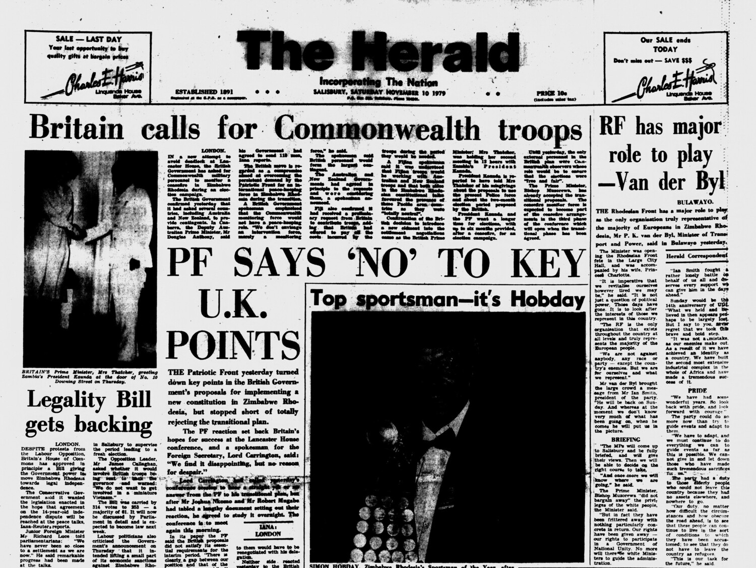 Rhodesia Herald - 10 November 1979