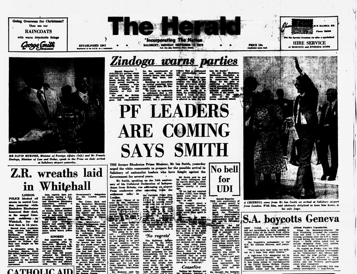 Rhodesia Herald - 12 November 1979