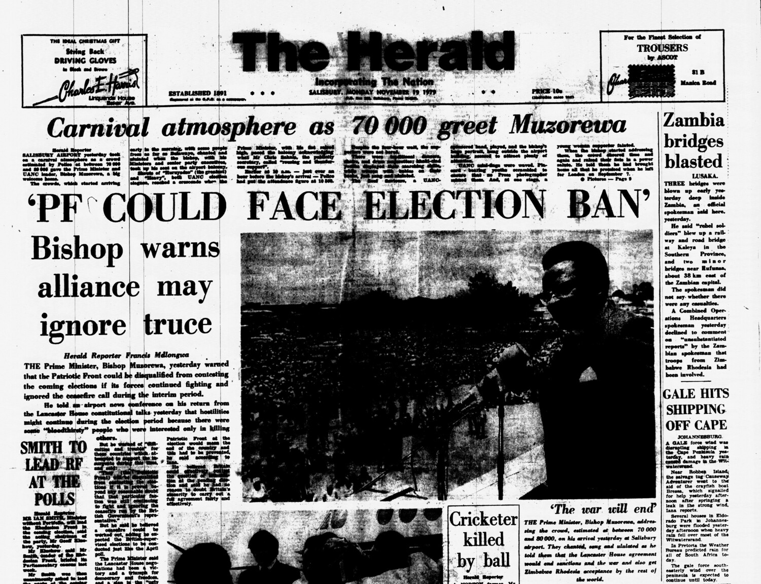 Rhodesia Herald - 18 November 1979