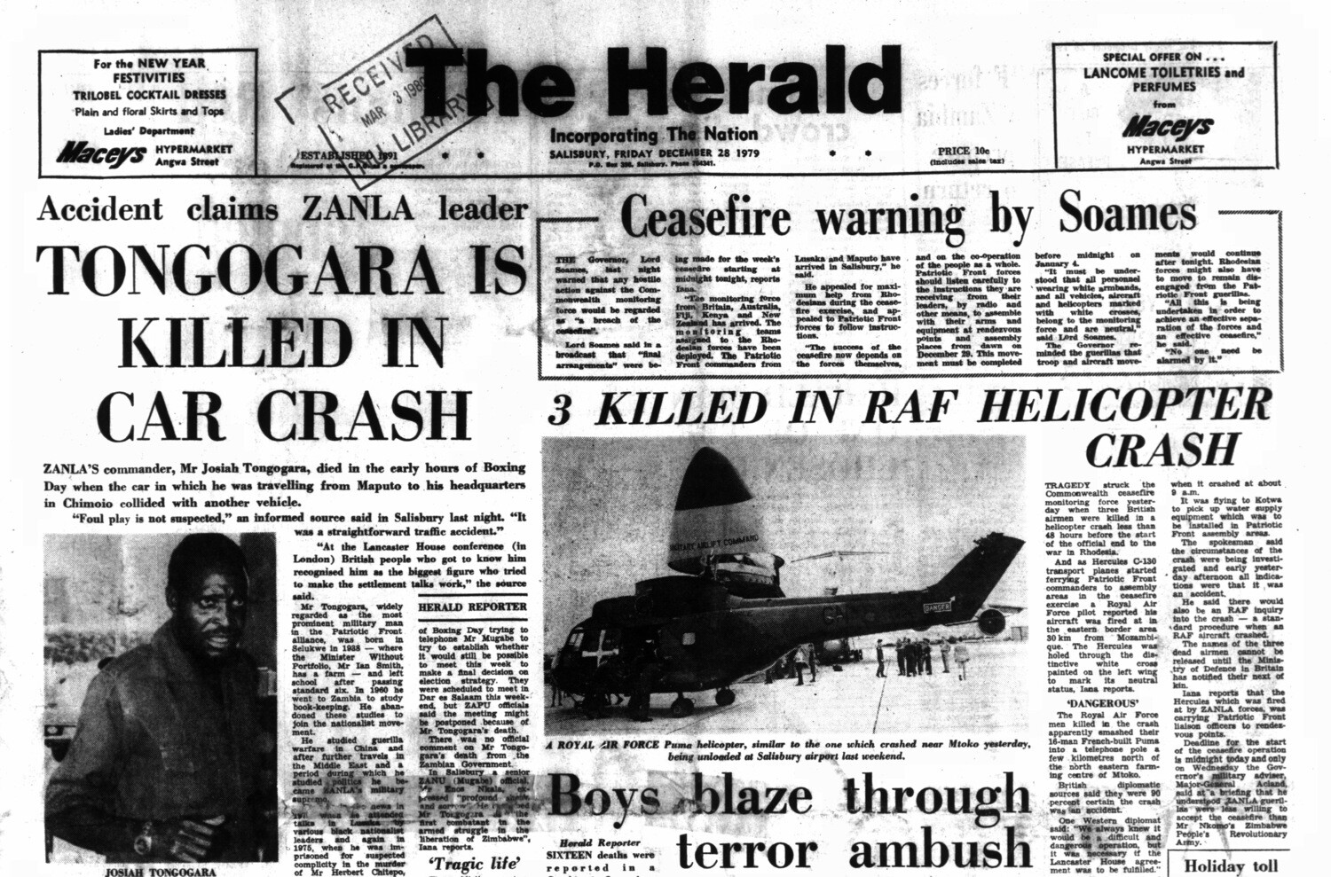 Rhodesia Herald - 28 December 1979
