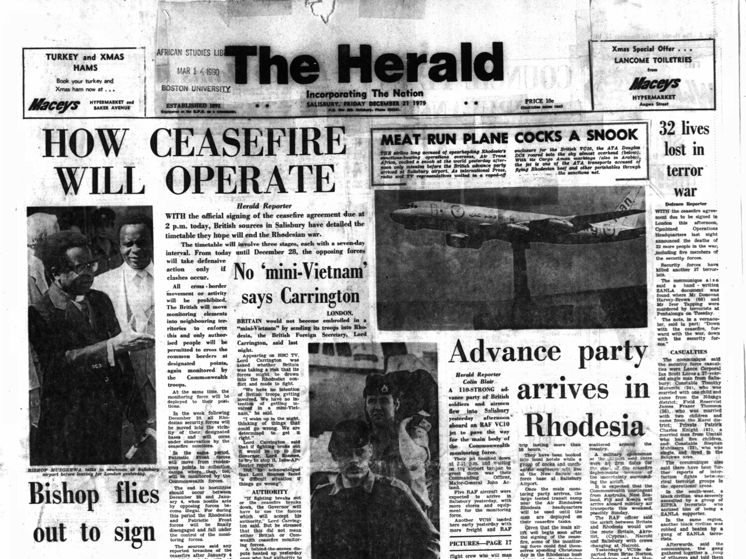 Rhodesia Herald - 21 December 1979