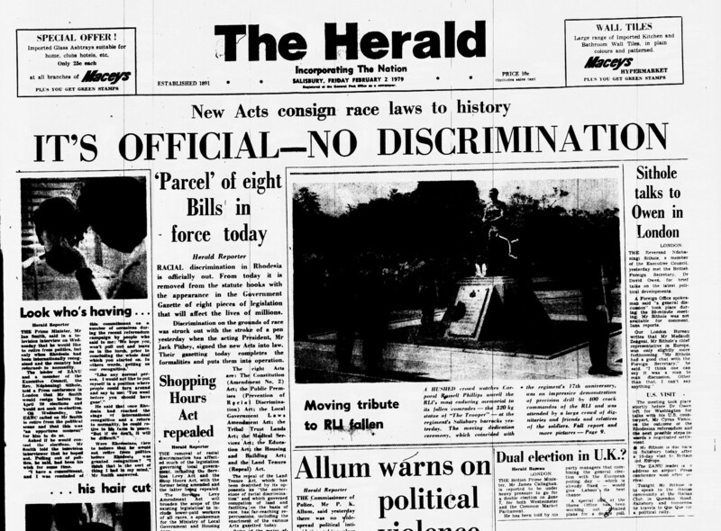 Rhodesia Herald -2 February 1979