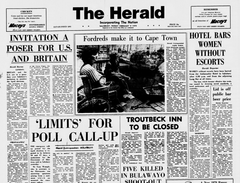 Rhodesia Herald -9 February 1979
