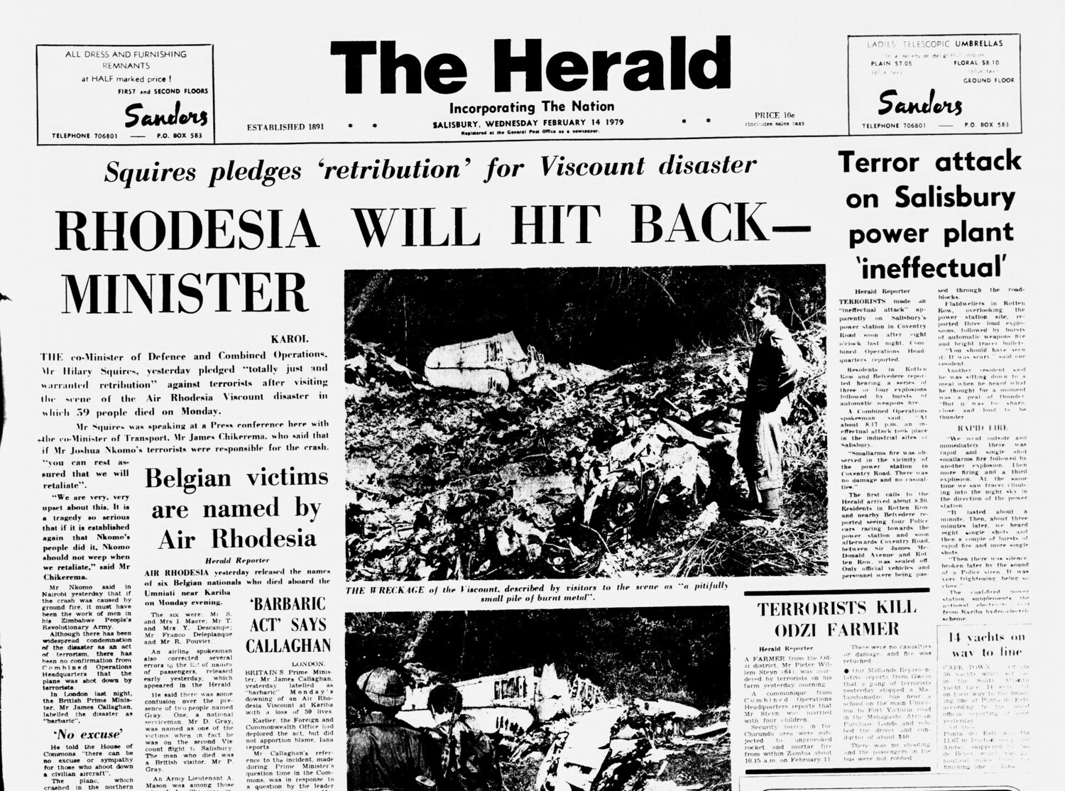 Rhodesia Herald -14 February 1979