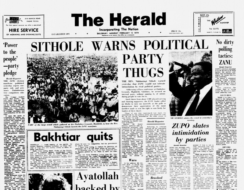 Rhodesia Herald -12 February 1979