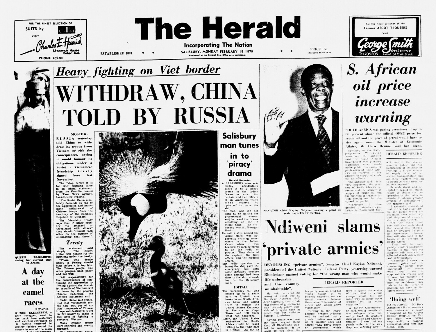 Rhodesia Herald -19 February 1979