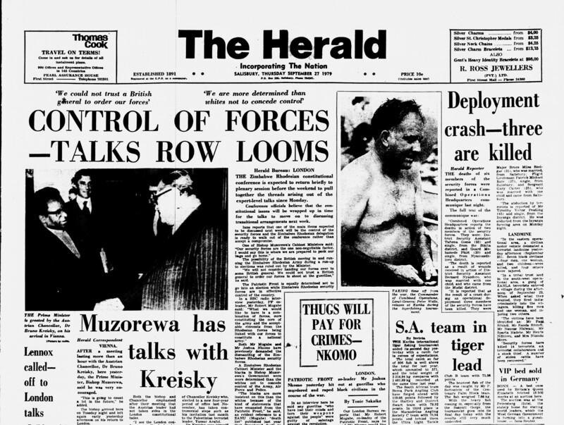 Rhodesia Herald -27 September 1979
