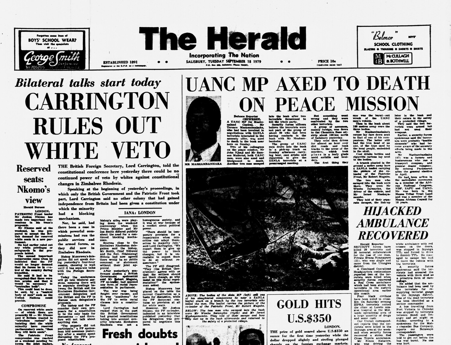 Rhodesia Herald -18 September 1979