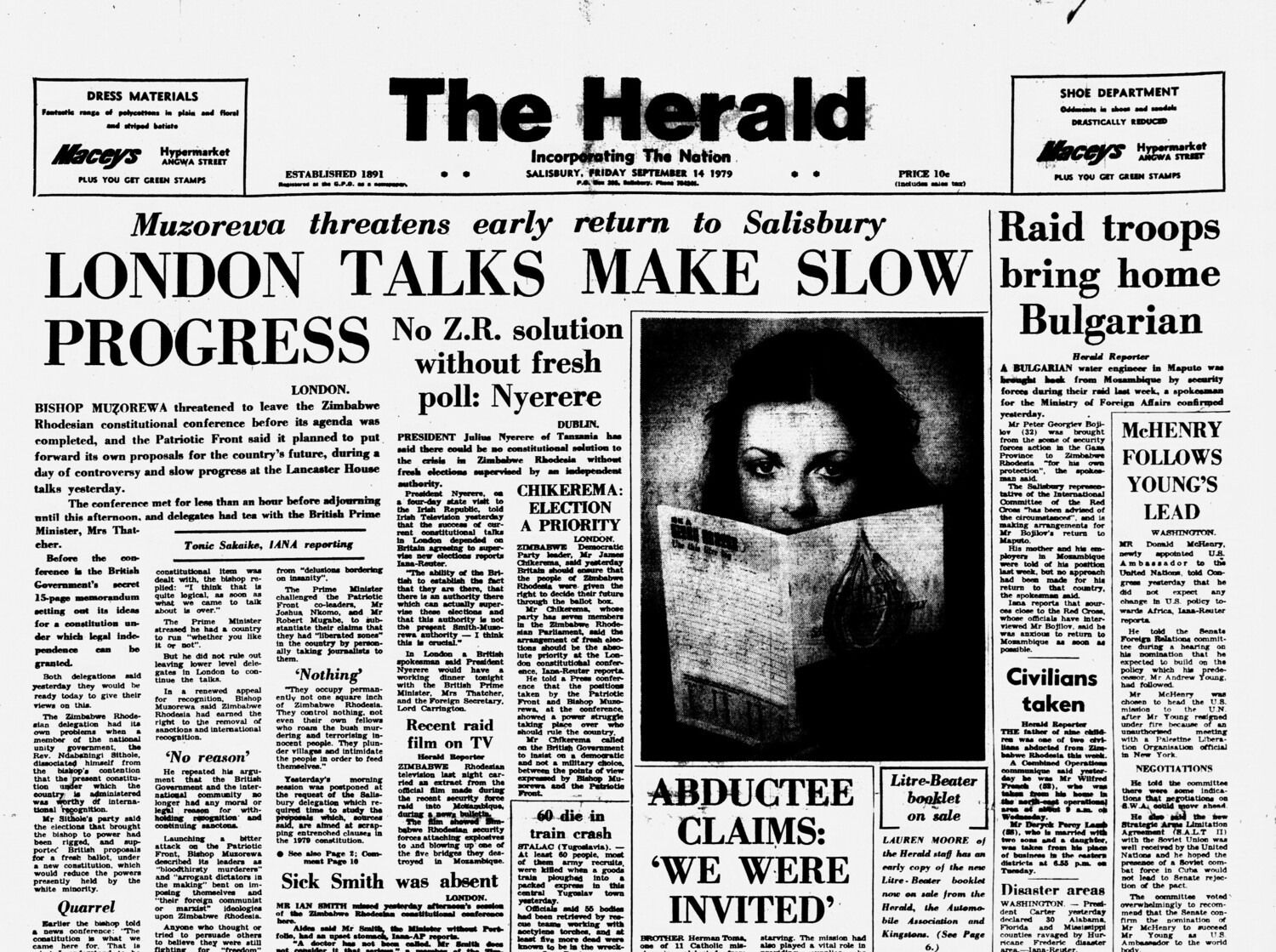Rhodesia Herald -14 September 1979