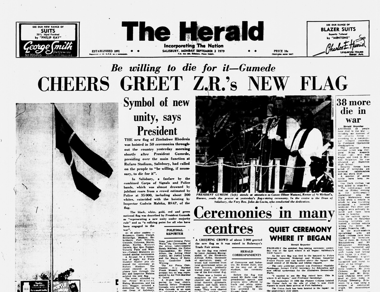 Rhodesia Herald - 3 September 1979
