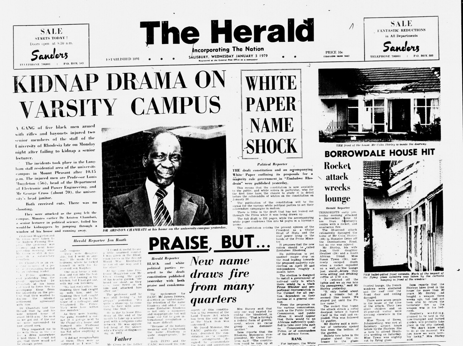 Rhodesia Herald - 3 January 1979