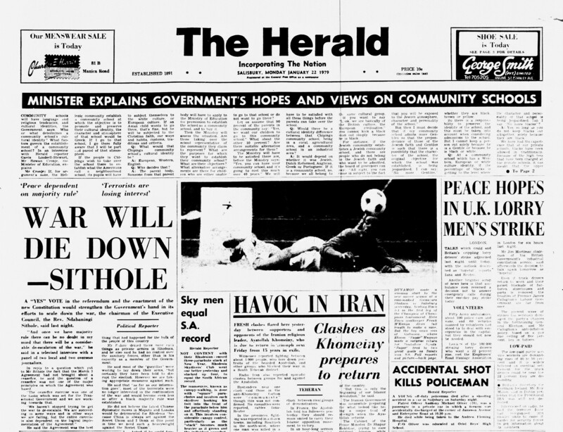 Rhodesia Herald - 22 January 1979