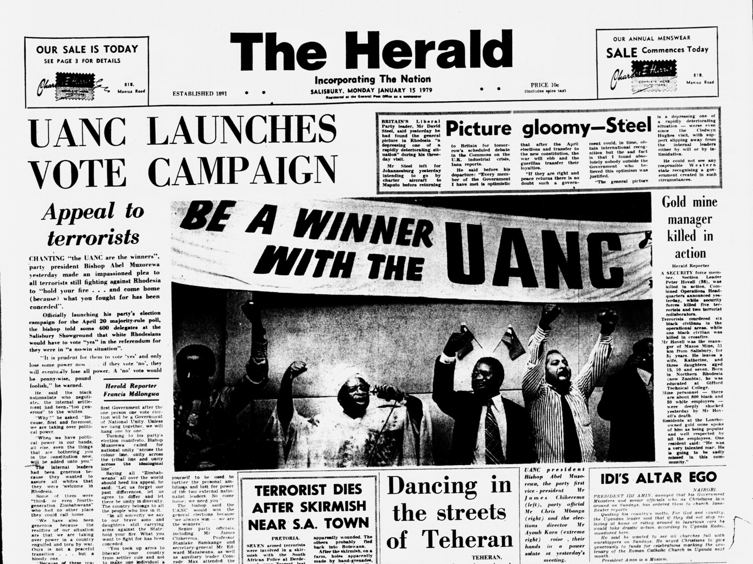 Rhodesia Herald - 15 January 1979