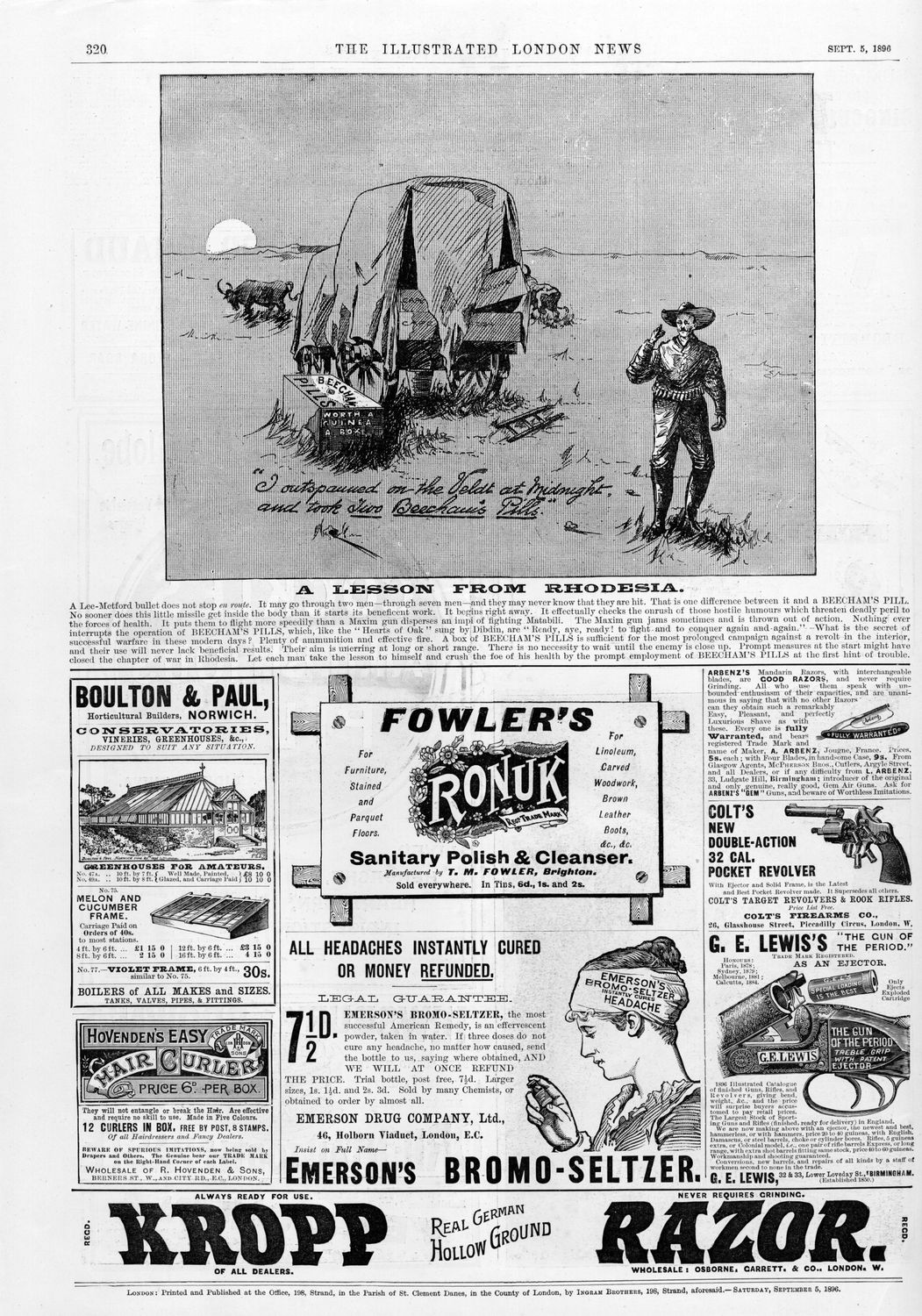 The Illustrated London News : September 5, 1896