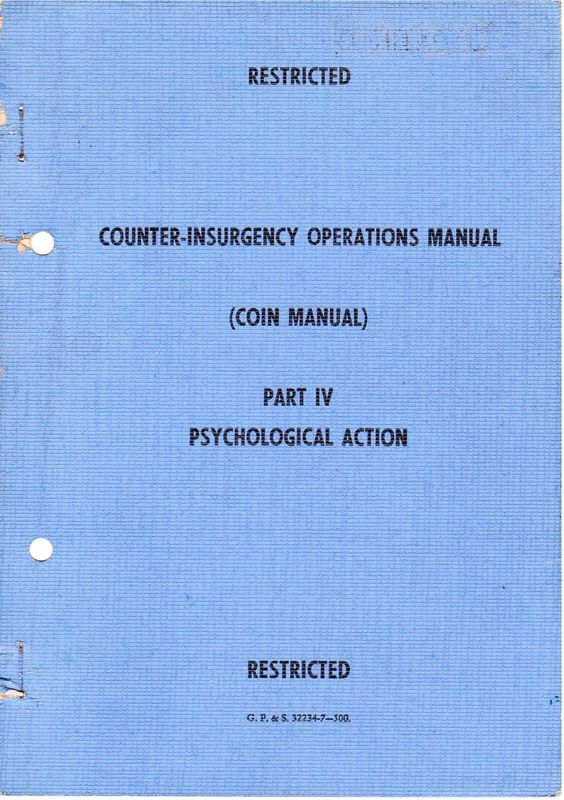 Counter-Insurgency Operations Manual Part IV- Psychological Action
