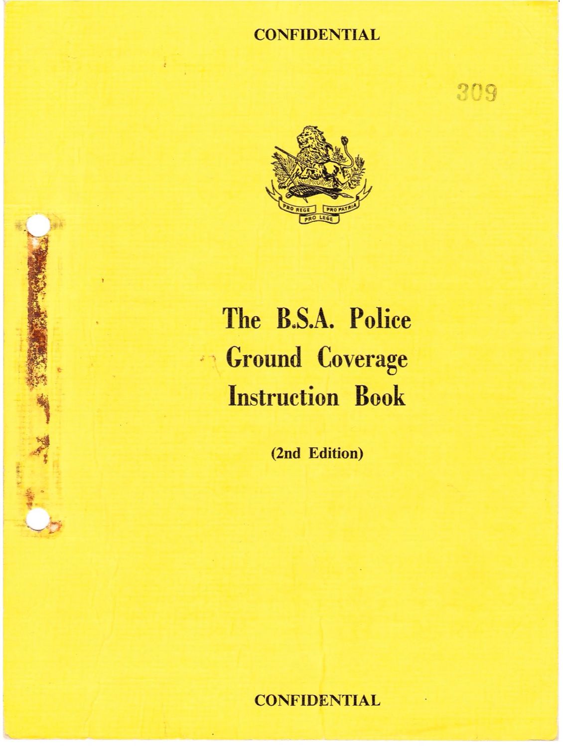 B.S.A. Police Ground Coverage Instruction Book  (2nd Issue)