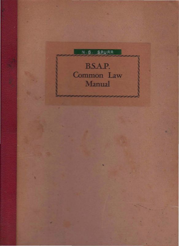 B.S.A. Police Common Law ManuaL