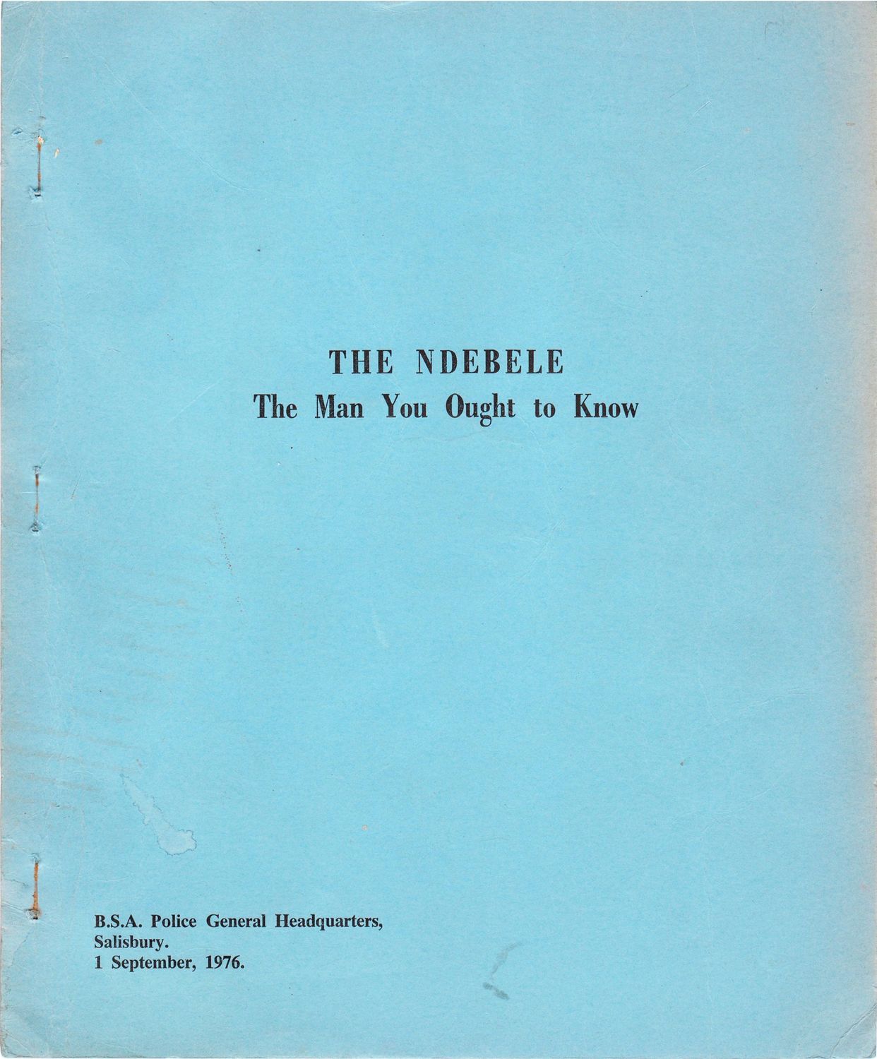 The Ndebele - The Man You Ought to Know