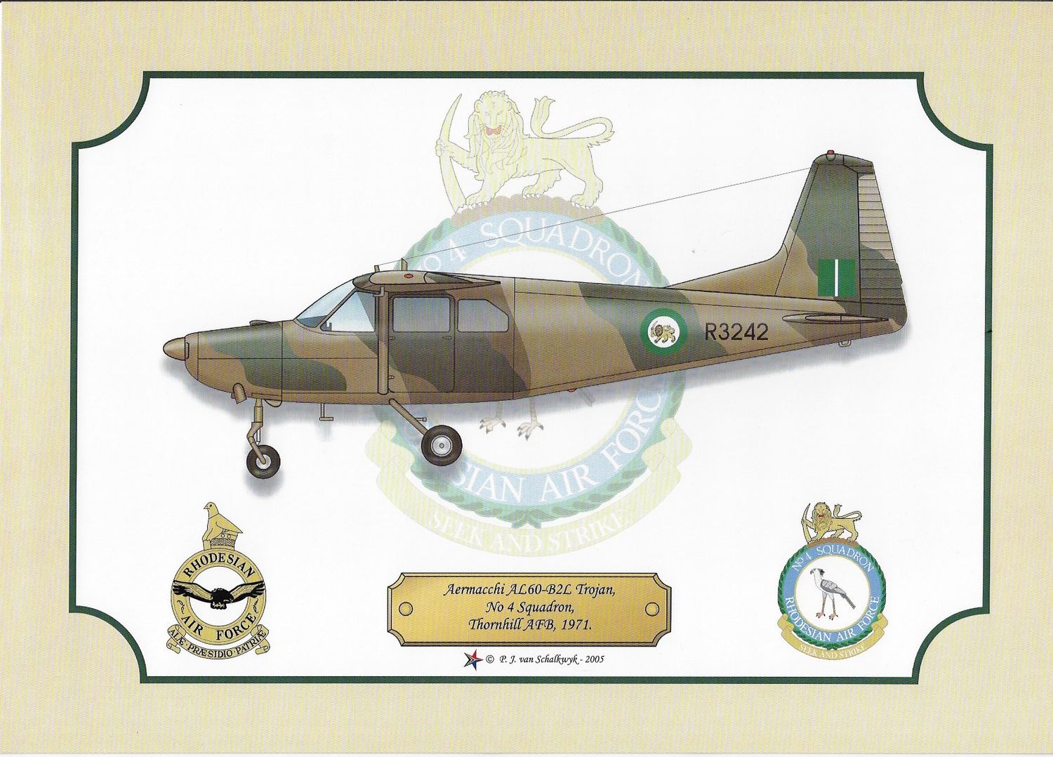Rhodesian Air Force: Aermacchi AL60-B2L &quot;Trojan &quot;