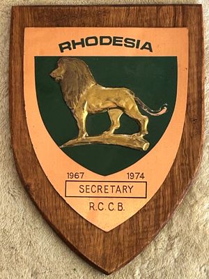 RHODESIAN COLOURS PLAQUE