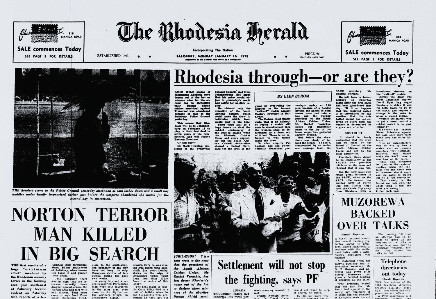 Rhodesia Herald - 16 January 1978