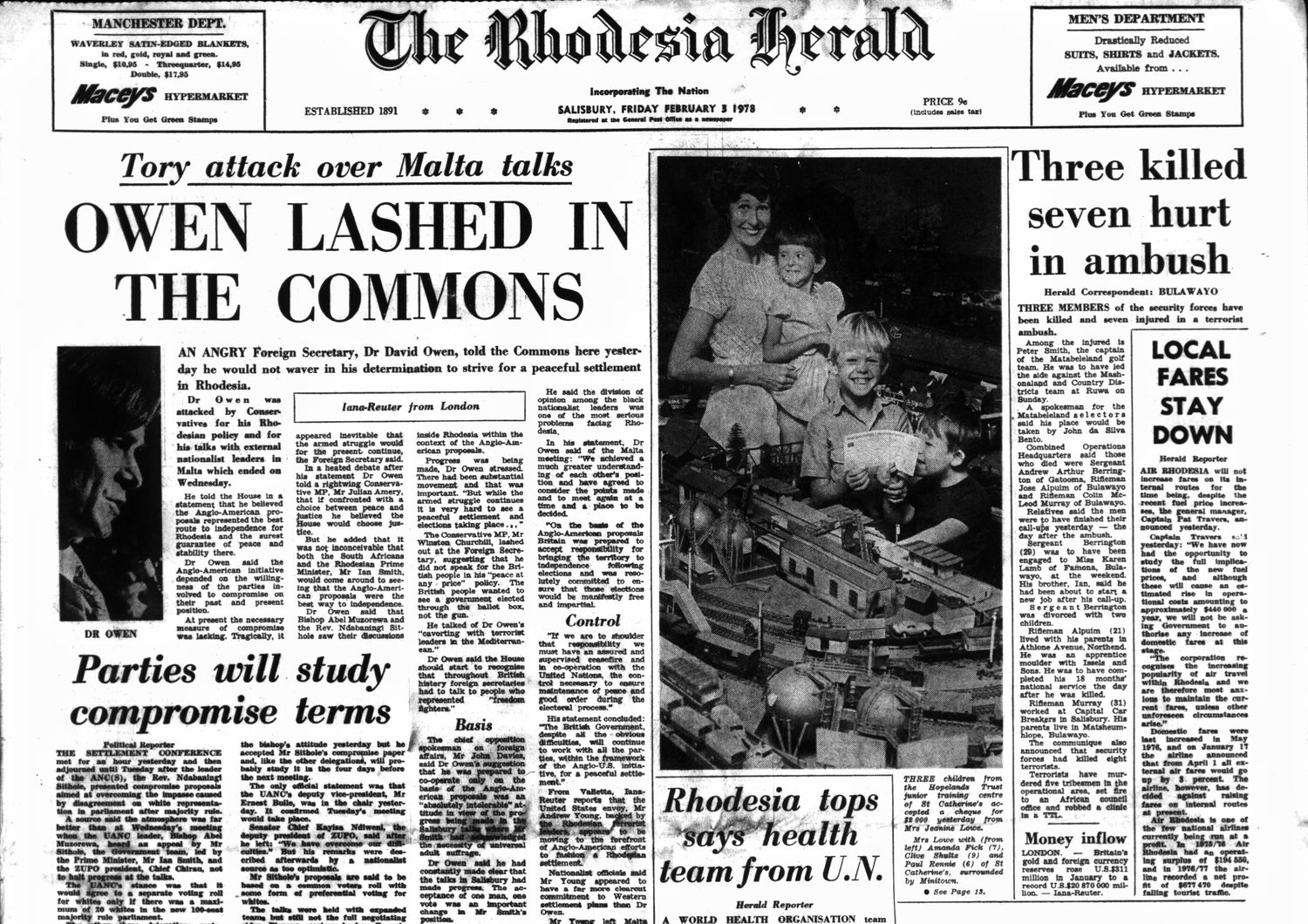 Rhodesia Herald - 3 February 1978