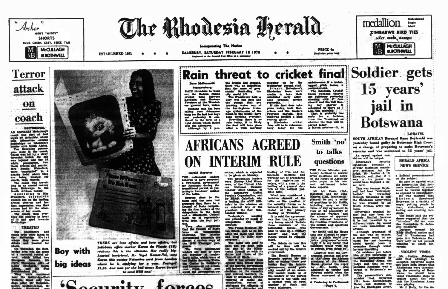 Rhodesia Herald - 18 February 1978