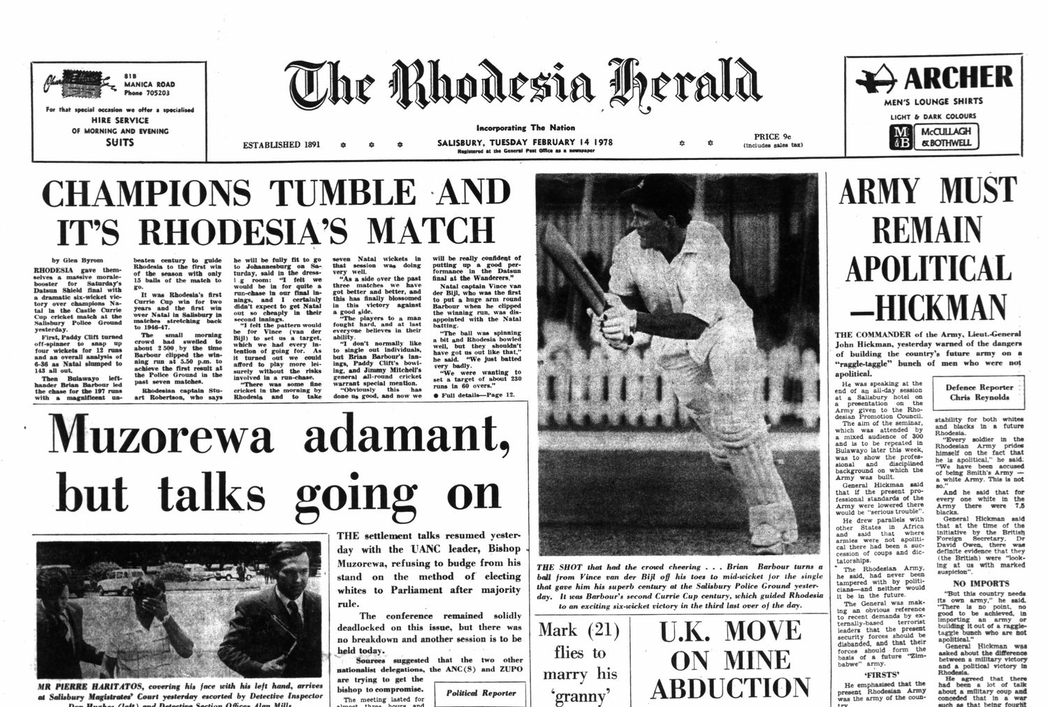 Rhodesia Herald - 14 February 1978