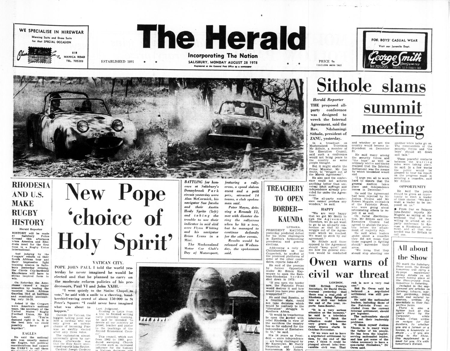 Rhodesia Herald -28 August 1978