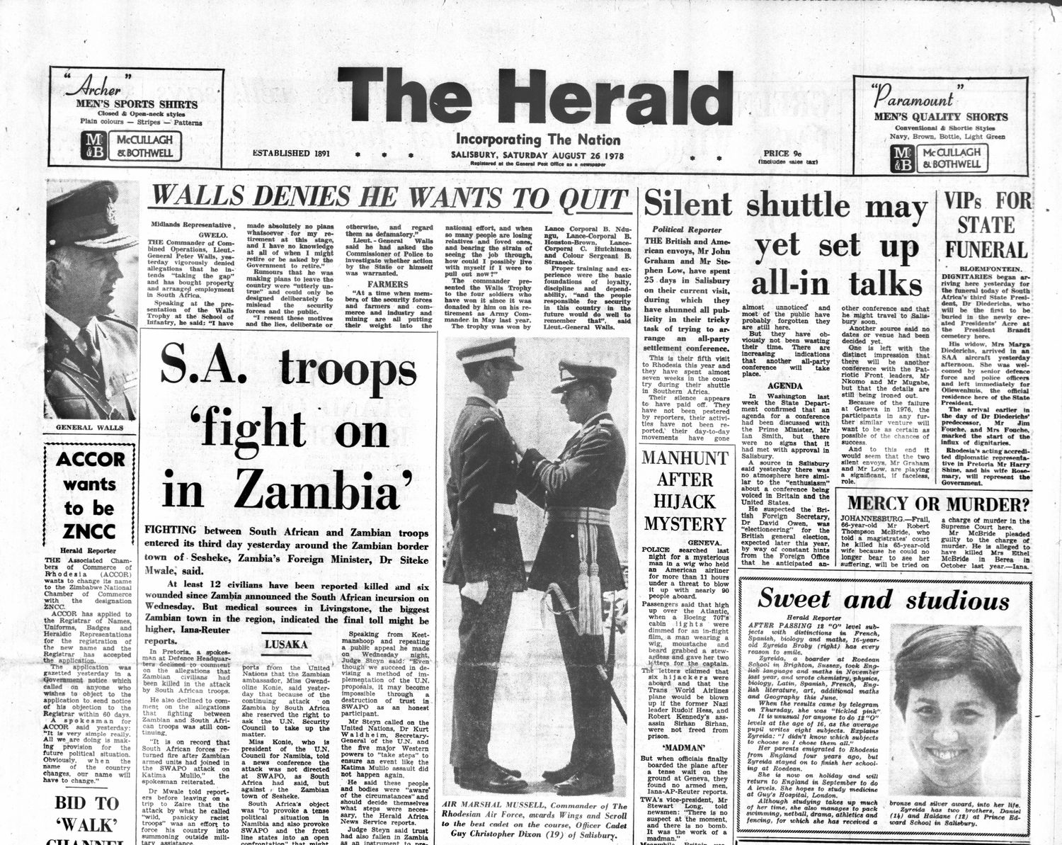 Rhodesia Herald -26 August 1978
