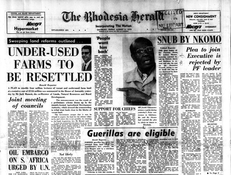 Rhodesia Herald -11 August 1978