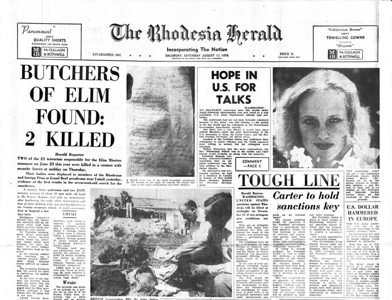 Rhodesia Herald -12 August 1978