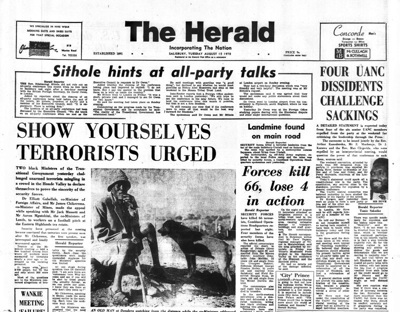 Rhodesia Herald -15 August 1978