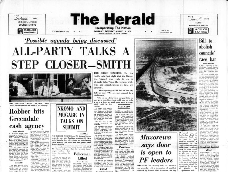 Rhodesia Herald -19 August 1978