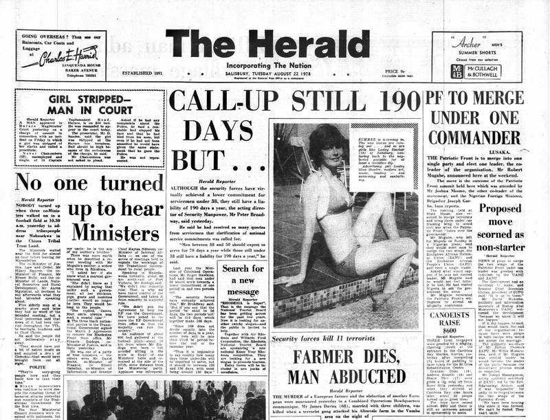 Rhodesia Herald -22 August 1978