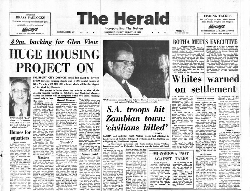 Rhodesia Herald -25 August 1978