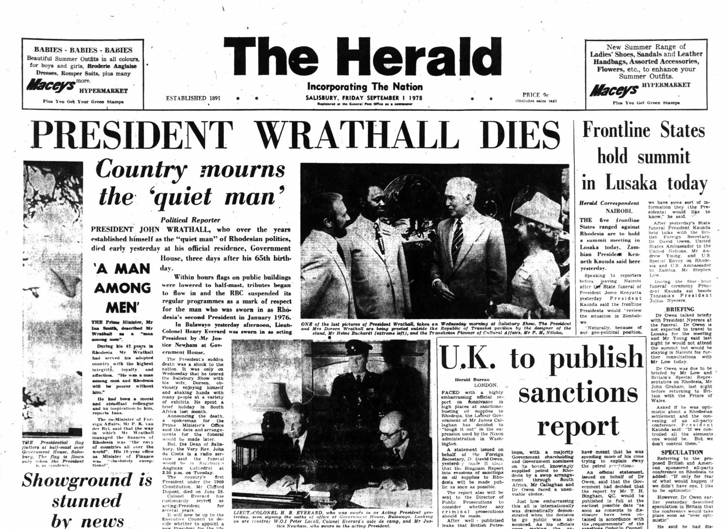 Rhodesia Herald -1 September 1978