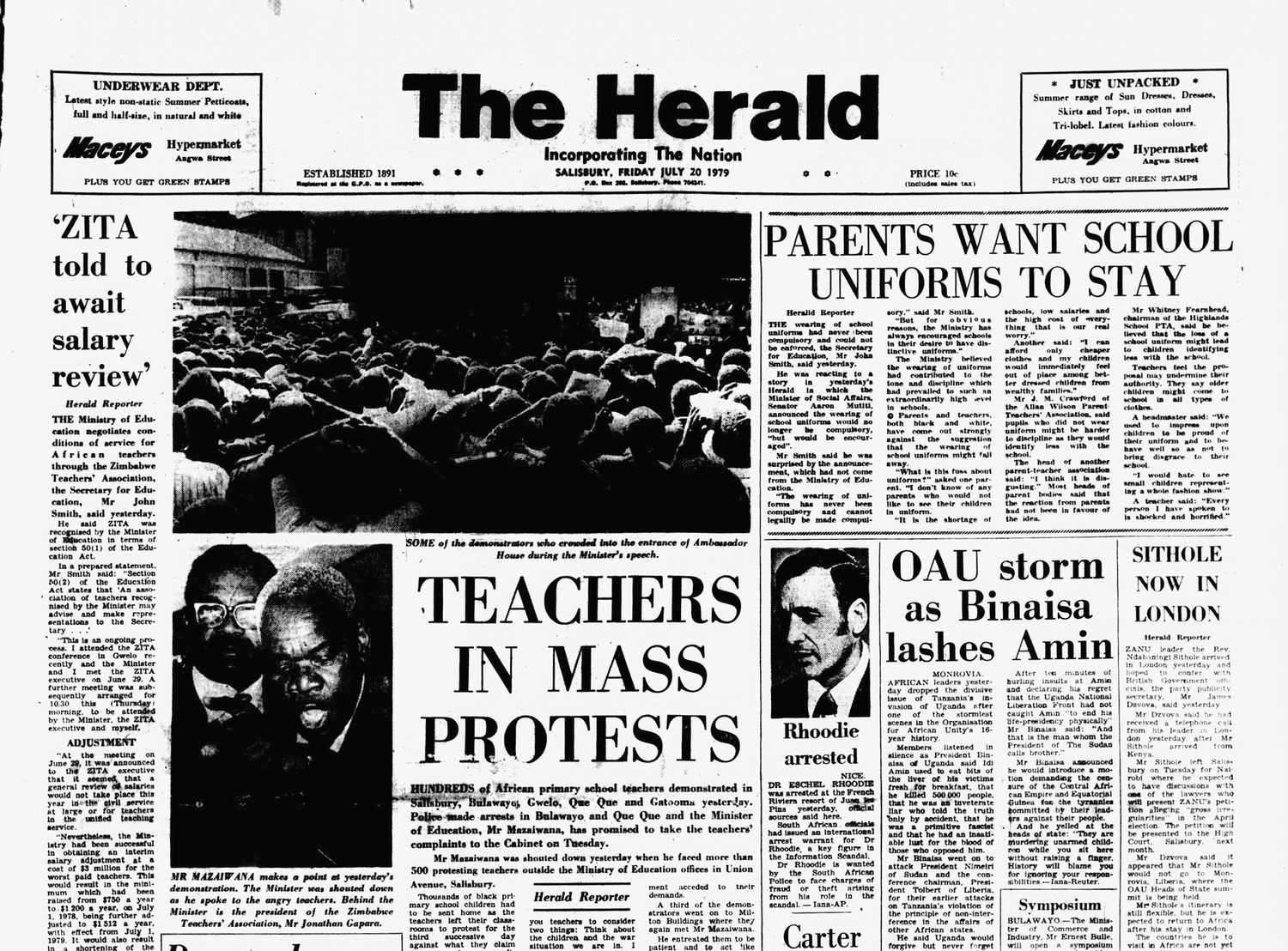 Rhodesia Herald - 20 July 1979
